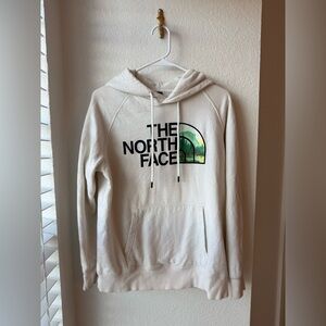THE NORTH FACE LOGO WHITE HOODIE GUC SIZE MEDIUM